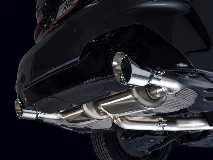 AWE 19-23 BMW 330i / 21-23 BMW 430i Base G2X Touring Axle Back Exhaust - Chrome Silver available at Damond Motorsports