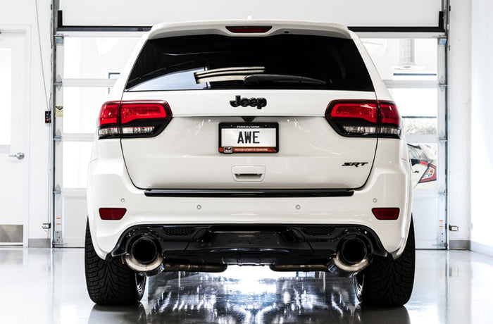 AWE Tuning 2020 Jeep Grand Cherokee SRT Track Edition Exhaust - Chrome Silver Tips available at Damond Motorsports