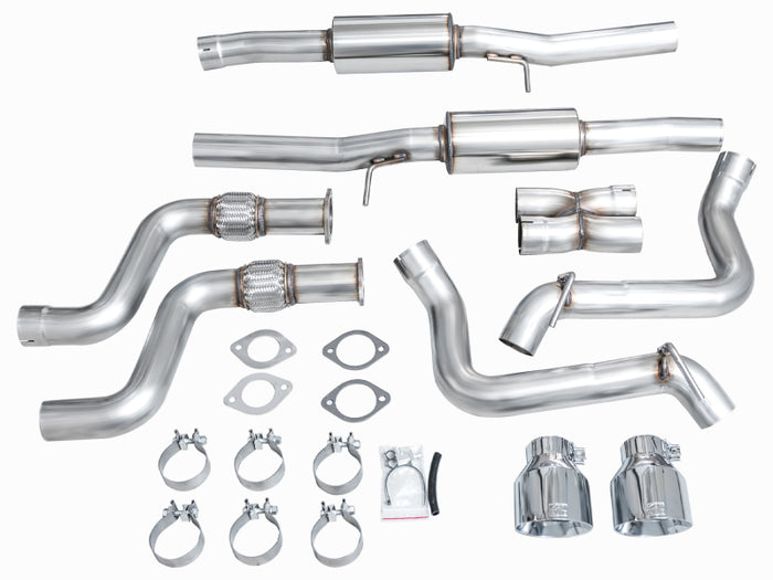 AWE 2023 Nissan Z RZ34 RWD Track Edition Catback Exhaust System w/ Chrome Silver Tips available at Damond Motorsports