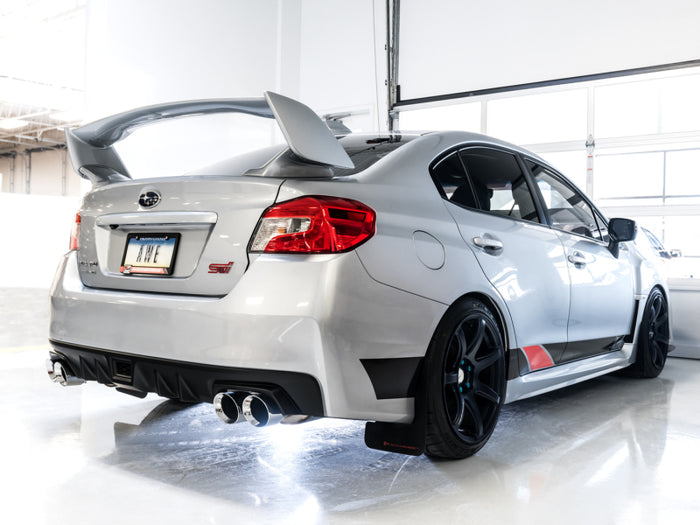 AWE Tuning Subaru STI VA / WRX GV / STI GV Sedan Touring Edition Exhaust - Chrome Silver Tip (102mm) available at Damond Motorsports