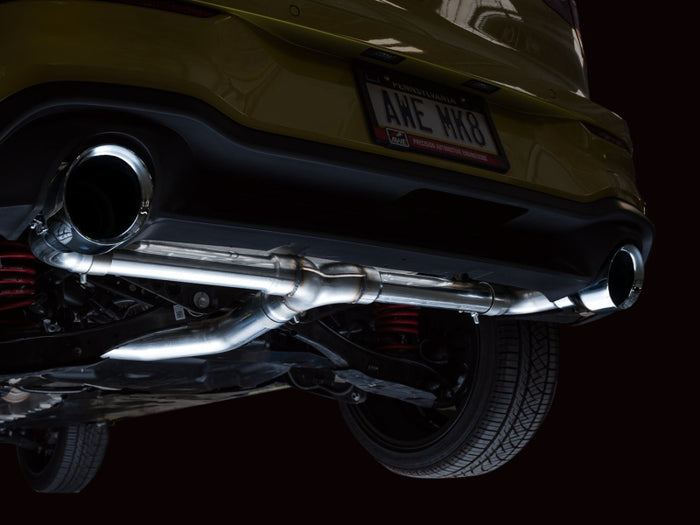 AWE 2022 VW GTI MK8 Track Edition Exhaust - Chrome Silver Tips available at Damond Motorsports