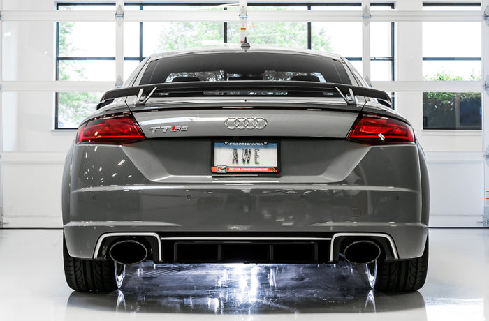 AWE Tuning 18-19 Audi TT RS 2.5L Turbo Coupe 8S/MK3 SwitchPath Exhaust w/Diamond Black RS-Style Tips available at Damond Motorsports