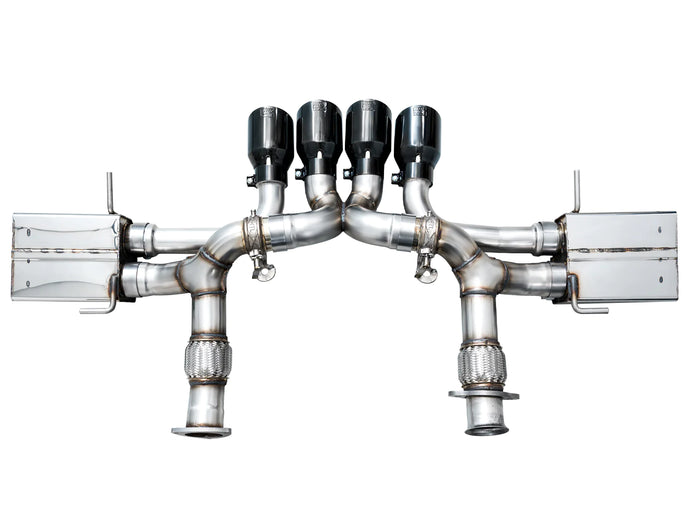 AWE 2023 C8 Corvette Z06 SwitchPath Cat-Back Exhaust - Diamond Black Tips available at Damond Motorsports