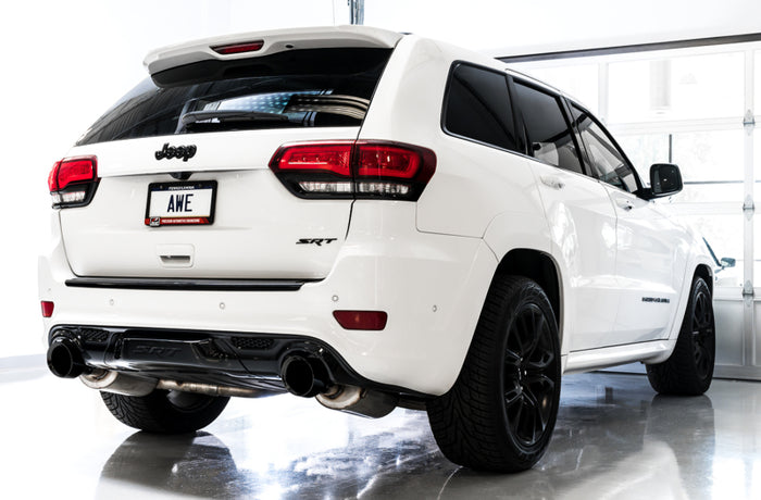 AWE Tuning 2020 Jeep Grand Cherokee SRT Touring Edition Exhaust - Diamond Black Tips available at Damond Motorsports