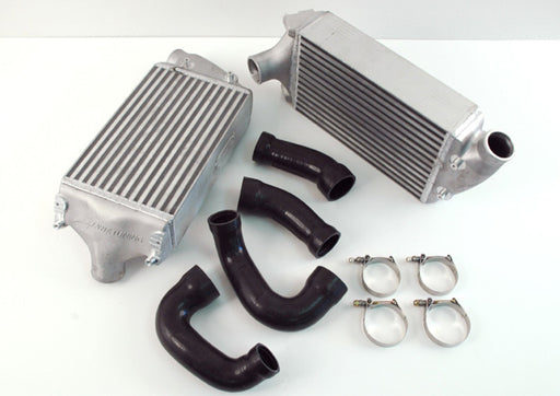 AWE Tuning 997TT/GT2 Performance Intercoolers - Black Hoses available at Damond Motorsports