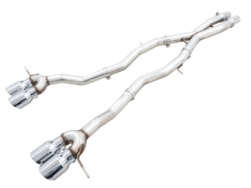 AWE Track Edition Catback Exhaust for BMW G8X M3/M4 - Chrome Silver Tips available at Damond Motorsports