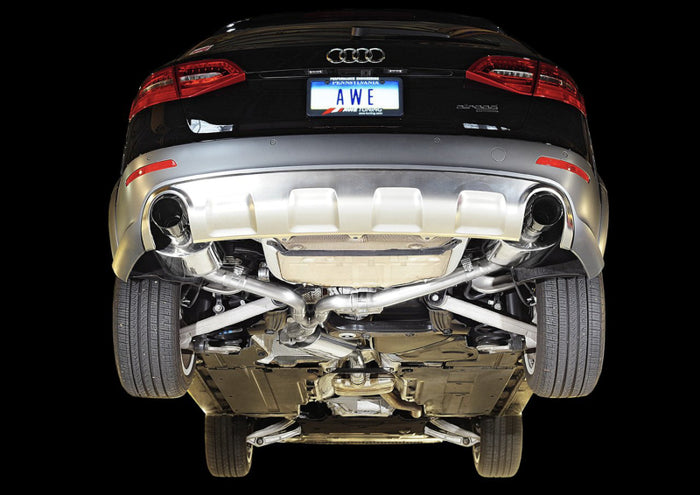 AWE Tuning Audi B8.5 All Road Touring Edition Exhaust - Dual Outlet Diamond Black Tips available at Damond Motorsports