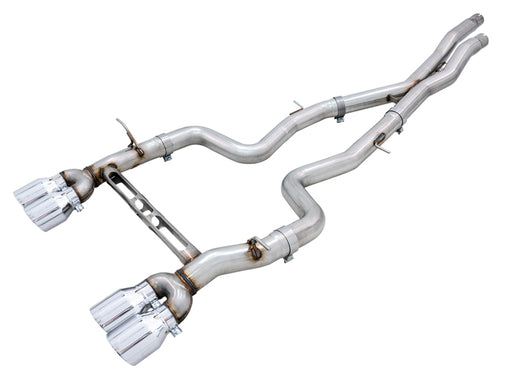 AWE Tuning BMW F8X M3/M4 Track Edition Catback Exhaust - Chrome Silver Tips available at Damond Motorsports