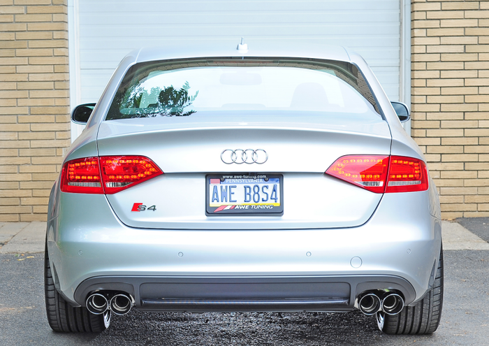 AWE Tuning Audi B8 / B8.5 S4 3.0T Touring Edition Exhaust - Chrome Silver Tips (90mm) available at Damond Motorsports