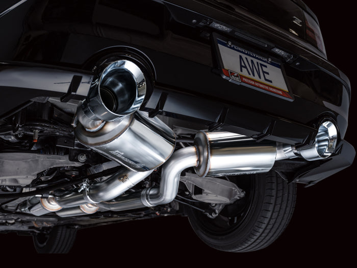 AWE 2023 Nissan Z RZ34 RWD Touring Edition Catback Exhaust System w/ Chrome Silver Tips available at Damond Motorsports