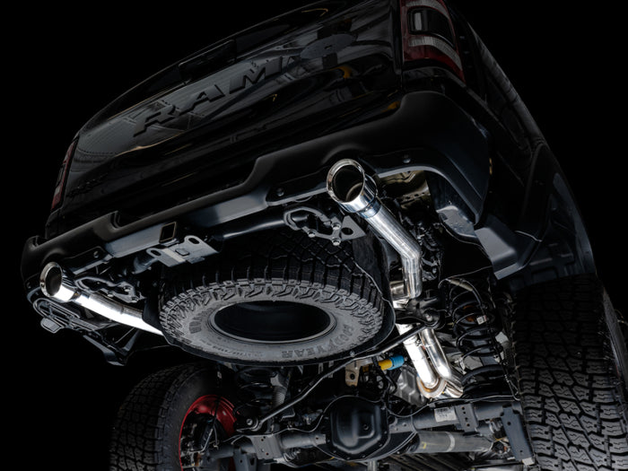 AWE Tuning 2021 RAM 1500 TRX 0FG Cat-Back Exhaust - Chrome Silver Tips available at Damond Motorsports