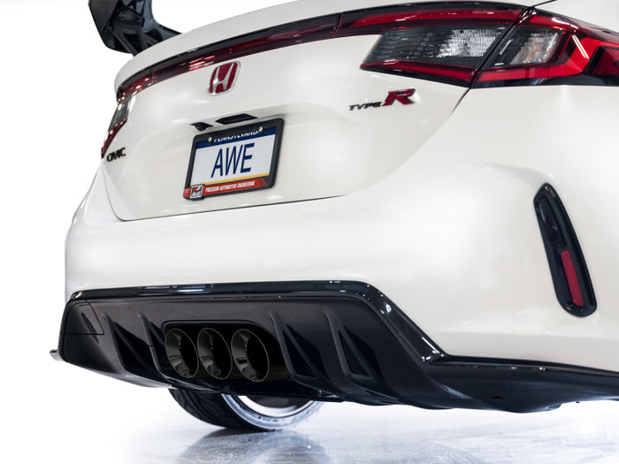 AWE Tuning 2023 Honda Civic Type R FL5 Touring Edition Exhaust w/ Triple Diamond Black Tips available at Damond Motorsports