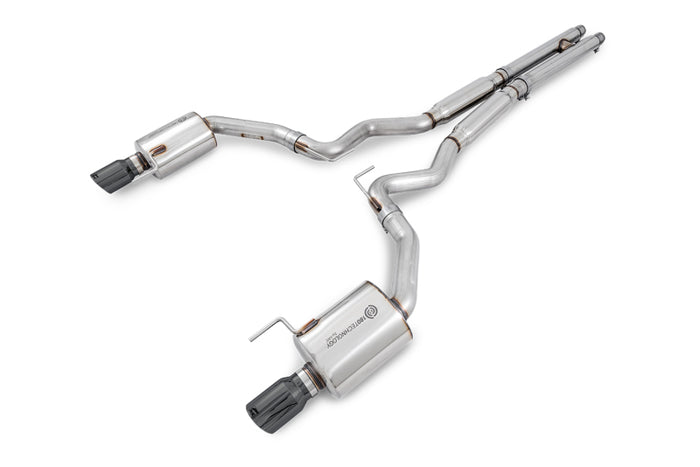 AWE Tuning S550 Mustang GT Cat-back Exhaust - Touring Edition (Diamond Black Tips) available at Damond Motorsports