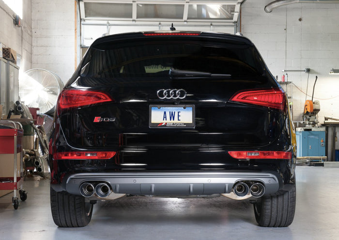 AWE Tuning Audi 8R SQ5 Touring Edition Exhaust - Quad Outlet Diamond Black Tips available at Damond Motorsports