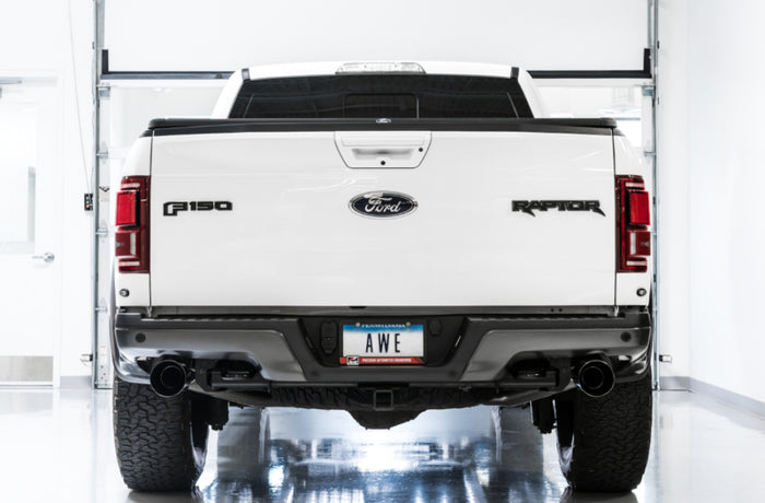 AWE Tuning 2017+ Ford Raptor 0 FG Performance Exhaust System - w/ Diamond Black Tips available at Damond Motorsports