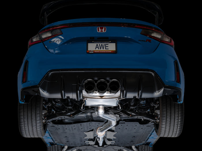 AWE Tuning 2023 Honda Civic Type R FL5 Touring Edition Exhaust w/ Triple Diamond Black Tips available at Damond Motorsports