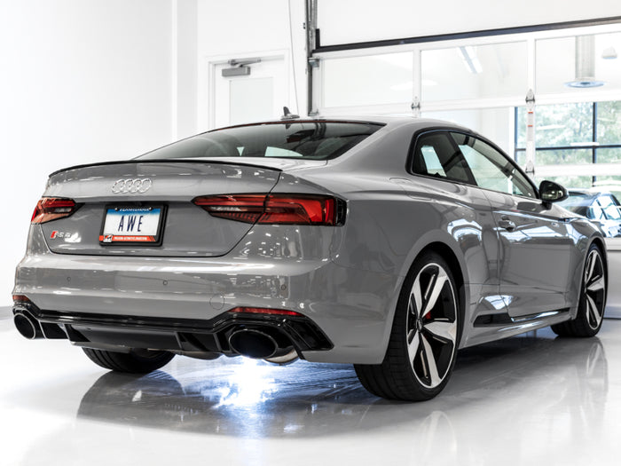 AWE Tuning Audi B9 RS5 Touring Edition Exhaust - w/ Diamond Black RS Tips available at Damond Motorsports