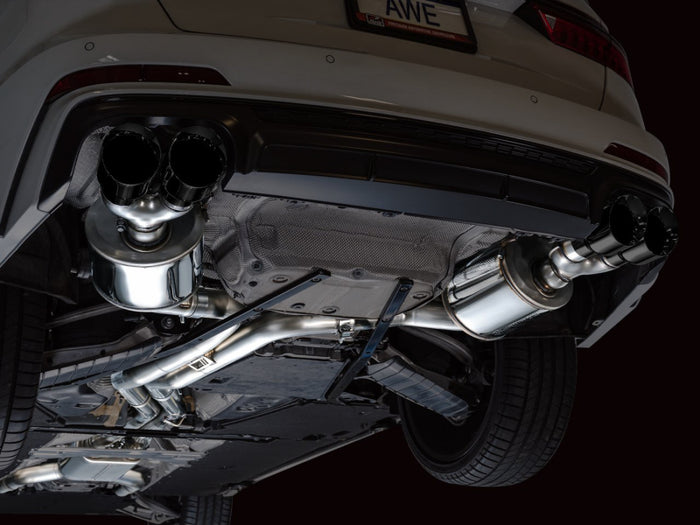 AWE Tuning 19-23 Audi C8 S6/S7 2.9T V6 AWD Touring Edition Exhaust - Diamond Black Tips available at Damond Motorsports