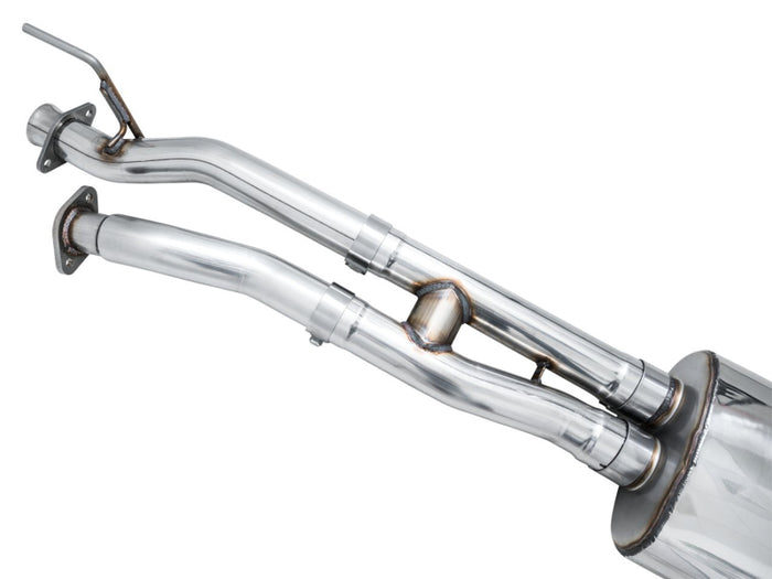 AWE 16-22 Toyota Tacoma 0FG Catback Exhaust w/ BashGuard - Dual Diamond Black Tips available at Damond Motorsports