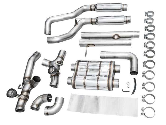 AWE 21+ Wrangler 392 Switchpath Cat-Back Exhaust- Quad BashGuards available at Damond Motorsports