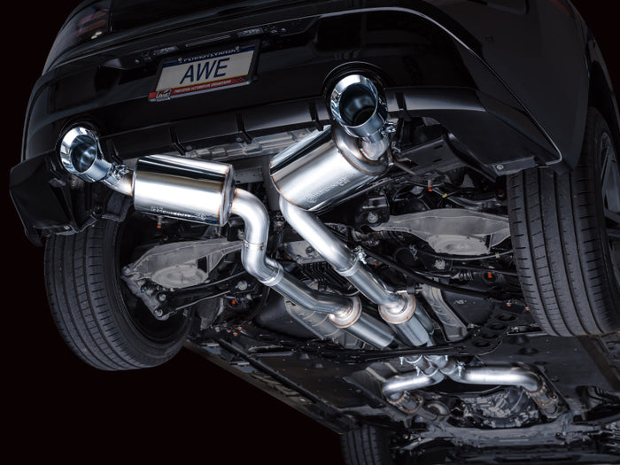 AWE 2023 Nissan Z RZ34 RWD Touring Edition Catback Exhaust System w/ Chrome Silver Tips available at Damond Motorsports