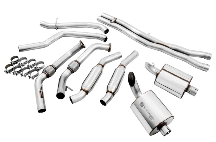 AWE Tuning Audi B9 SQ5 Resonated Touring Edition Cat-Back Exhaust - No Tips (Turn Downs) available at Damond Motorsports