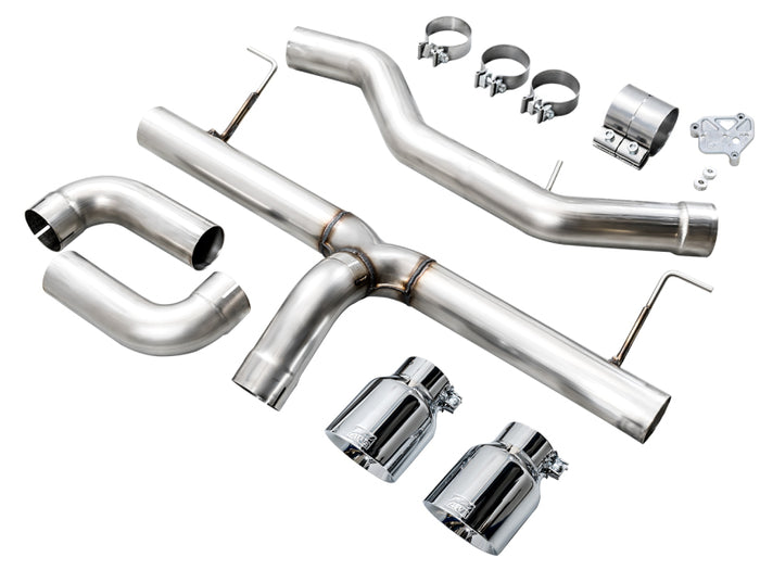 AWE 19-23 BMW 330i / 21-23 BMW 430i Base G2X Track Edition Axle Back Exhaust - Chrome Silver available at Damond Motorsports