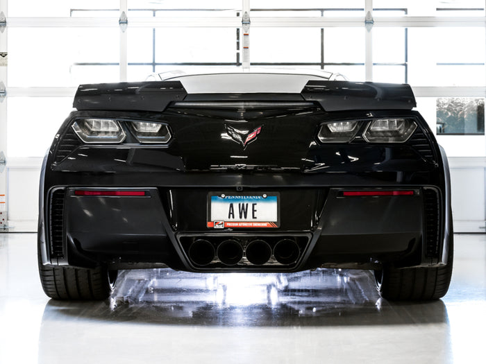 AWE Tuning 14-19 Chevy Corvette C7 Z06/ZR1 Track Edition Axle-Back Exhaust w/Black Tips available at Damond Motorsports