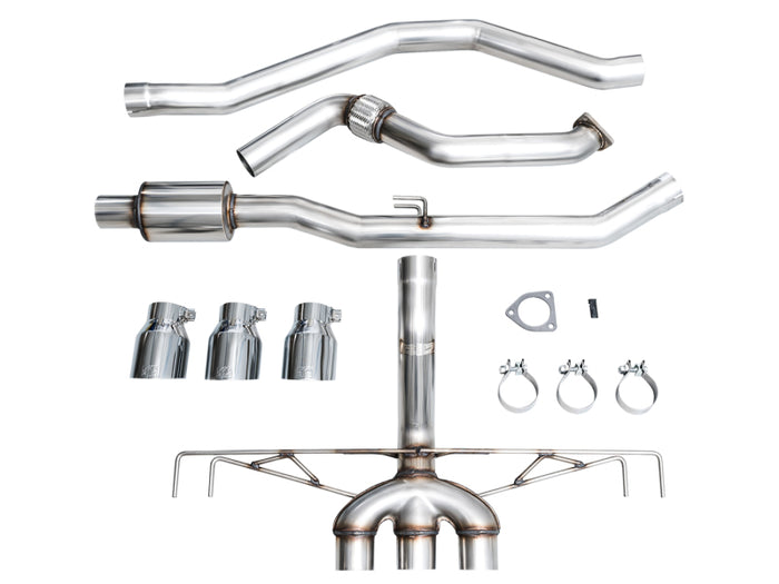 AWE Tuning 2023 Honda Civic Type R FL5 Track Edition Exhaust w/ Triple Chrome Silver Tips available at Damond Motorsports