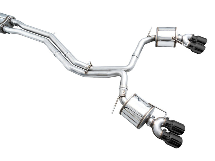 AWE Tuning 19-23 Audi C8 S6/S7 2.9T V6 AWD Touring Edition Exhaust - Diamond Black Tips available at Damond Motorsports