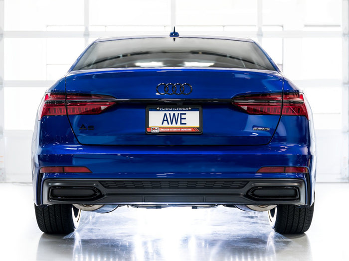 AWE Audi 2019-2023 C8 A6/A7 3.0T Touring Edition Cat-back Exhaust- Turn Downs available at Damond Motorsports