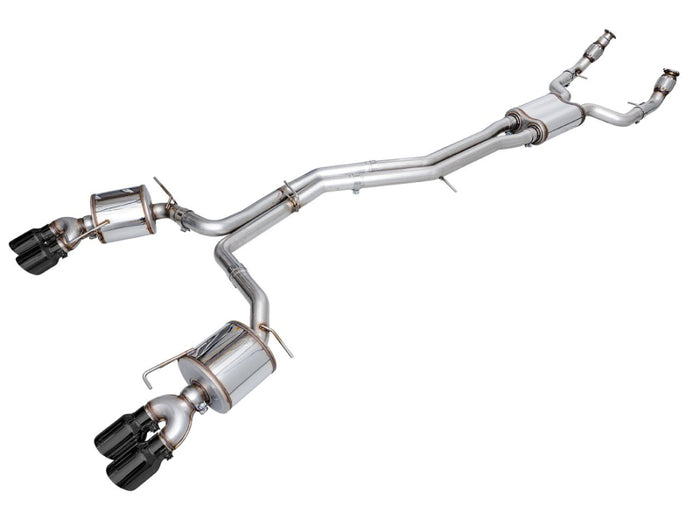 AWE Tuning 19-23 Audi C8 S6/S7 2.9T V6 AWD Touring Edition Exhaust - Diamond Black Tips available at Damond Motorsports