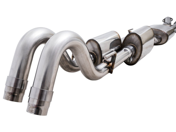 AWE 16-22 Toyota Tacoma 0FG Catback Exhaust w/ BashGuard - Dual Chrome Silver Tips available at Damond Motorsports