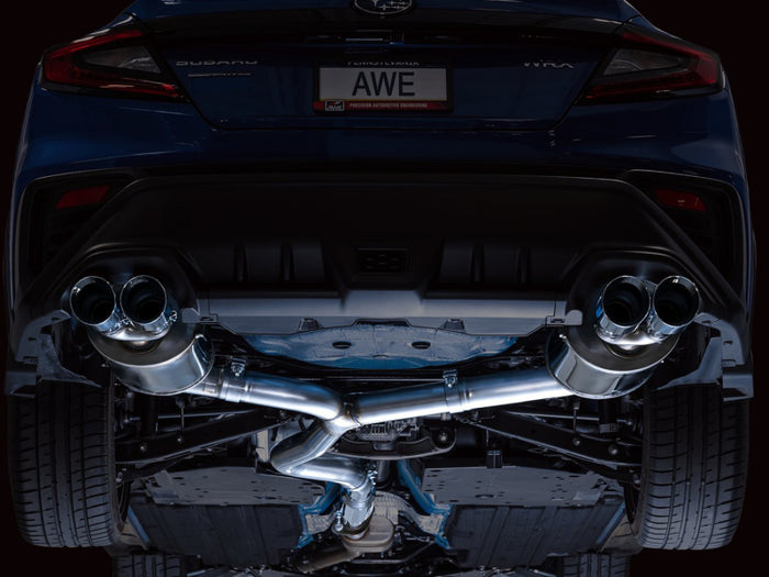 AWE Tuning 2022+ VB Subaru WRX Touring Edition Exhaust - Chrome Silver Tips available at Damond Motorsports