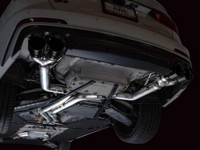 AWE Tuning 19-23 Audi C8 S6/S7 2.9T V6 AWD Track Edition Exhaust - Diamond Black Tips available at Damond Motorsports