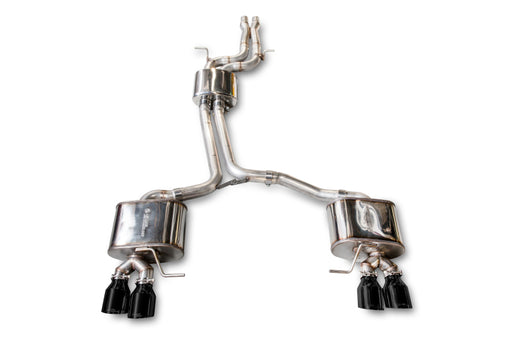 AWE Tuning Audi 8R SQ5 Touring Edition Exhaust - Quad Outlet Diamond Black Tips available at Damond Motorsports