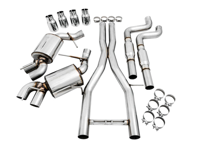 AWE Tuning 16-19 Chevy Camaro SS Res Cat-Back Exhaust -Touring Edition (Quad Chrome Silver Tips) available at Damond Motorsports