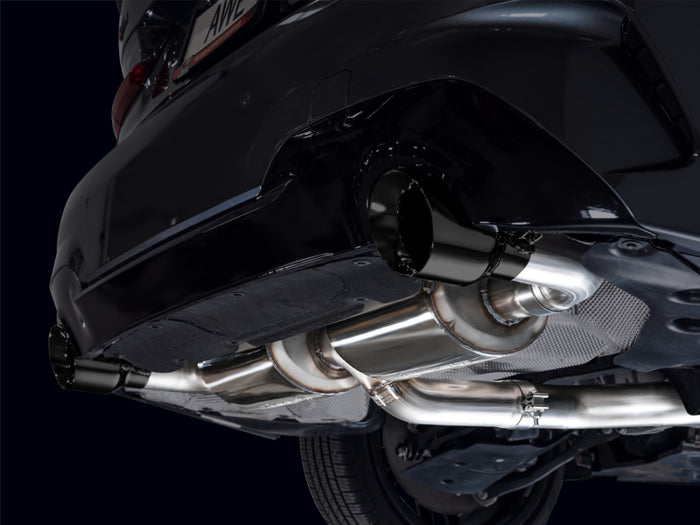 AWE 19-23 BMW 330i / 21-23 BMW 430i Base G2X Touring Axle Back Exhaust - Diamond Black available at Damond Motorsports