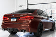 AWE Tuning 18-19 BMW F90 M5 SwitchPatch Cat-Back Exhaust- Black Diamond Tips available at Damond Motorsports