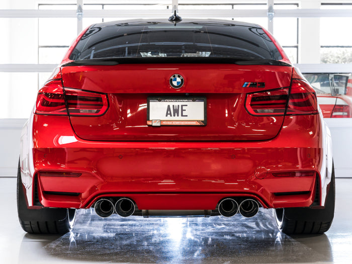 AWE Tuning BMW F8X M3/M4 SwitchPath Catback Exhaust - Chrome Silver Tips available at Damond Motorsports