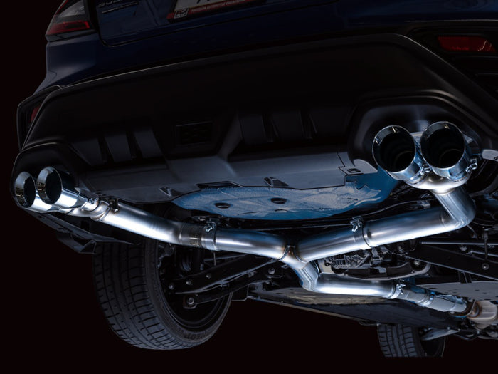 AWE Tuning 2022+ VB Subaru WRX Track Edition Exhaust - Chrome Silver Tips available at Damond Motorsports