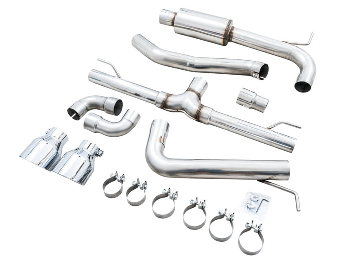 AWE 2022 VW GTI MK8 Track Edition Exhaust - Chrome Silver Tips available at Damond Motorsports