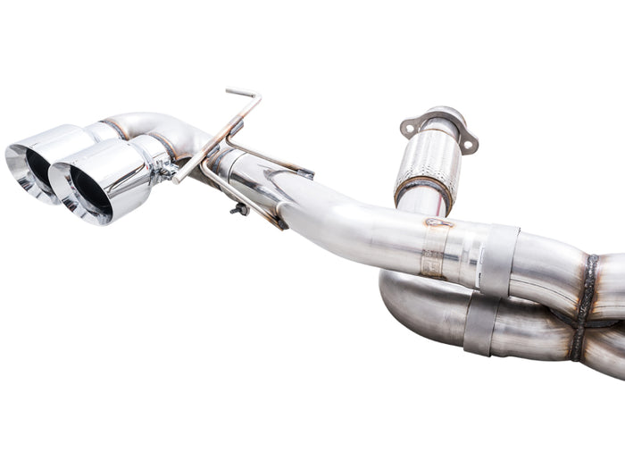 AWE Tuning 2020 Chevrolet Corvette (C8) Track Edition Exhaust - Quad Chrome Silver Tips available at Damond Motorsports