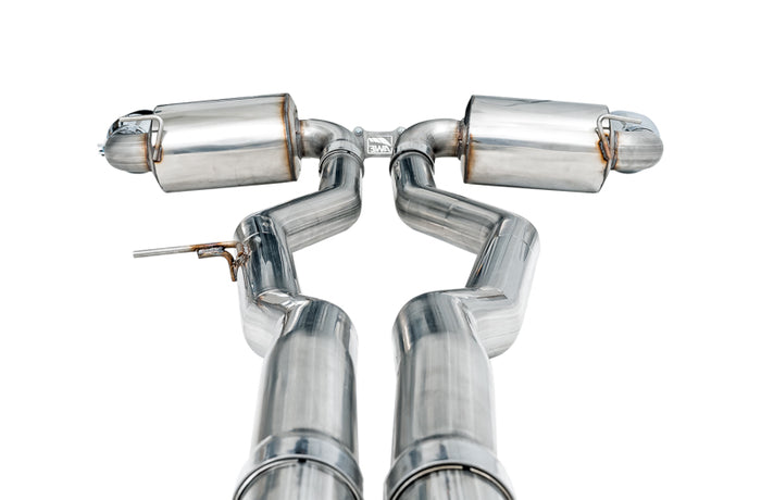 AWE 2020 Toyota Supra A90 Non-Resonated Touring Edition Exhaust - 5in Chrome Silver Tips available at Damond Motorsports