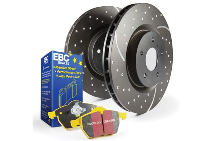 EBC-EBC S5 Kits Yellowstuff Pads and GD Rotors FRONT- at Damond Motorsports