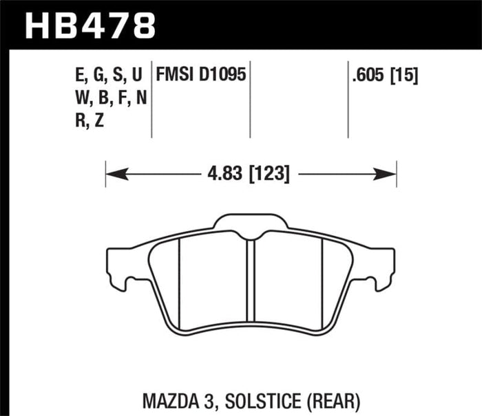 Hawk Performance-Hawk Rear Brake Pads- at Damond Motorsports