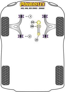 Powerflex-Alfa Romeo Twin Spark Engine Mount Arm Bushing (Steel Arm)- at Damond Motorsports