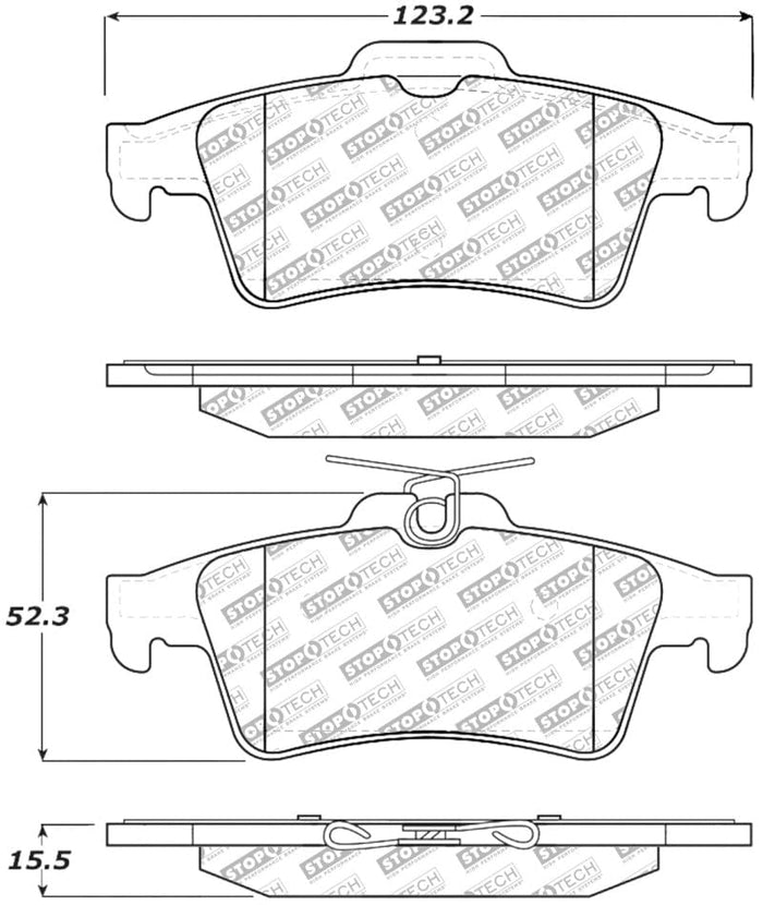 Stoptech-StopTech Street Select Brake Pads - Rear- at Damond Motorsports