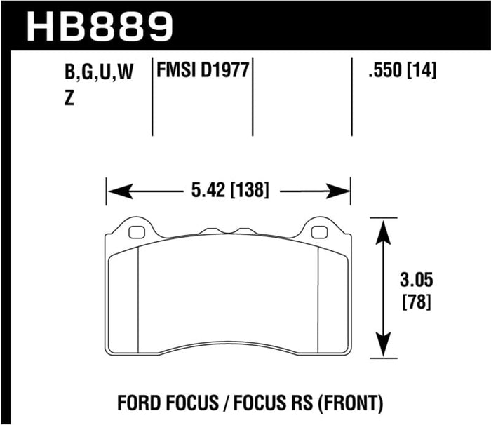 Hawk Performance-Hawk 2017 Ford Focus PC Front Brake Pads- at Damond Motorsports