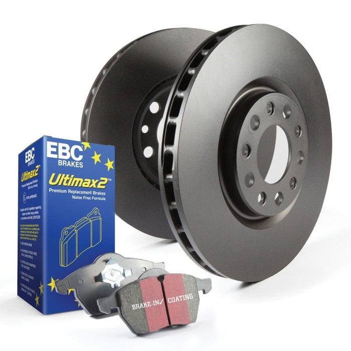 EBC-EBC S20 Kits Ultimax Pads and RK Rotors (2 Axle Kits) Focus ST 320mm Front Rotor Size- at Damond Motorsports